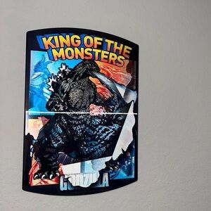 ‘Godzilla’ King of the Monsters Holographic Multicolor Plaque Room Decor